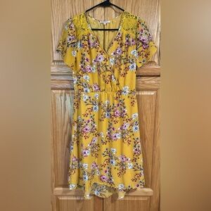 Skies are blue size small dress floral lined lace church brunch shower feminine